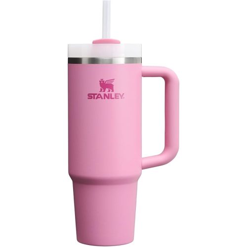 STANLEY Quencher H2.0 Tumbler with Handle and Straw 30 oz | Flowstate 3-Position Lid | Cup Holder Compatible for Travel | Insulated Stainless Steel Cup | BPA-Free | Peony