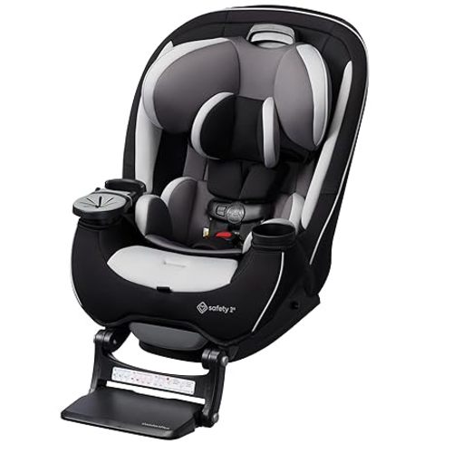 Safety 1st Grow and Go All-in-One Slim Convertible Car Seat, Rear Facing, 5-40 lbs, Forward Facing (30–65 lbs), High Back Booster Seat 40-100 pounds, Iron Frost