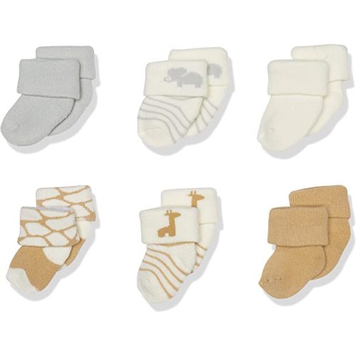Luvable Friends Unisex Baby Newborn and Baby Socks Set - 0-3 Months - Safari