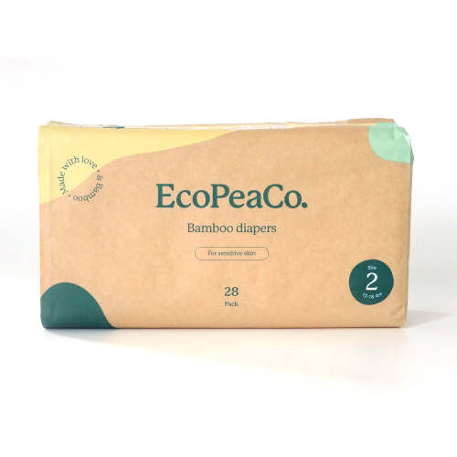 EcoPeaCo. - 1 Pack of Bamboo Diapers Size 2