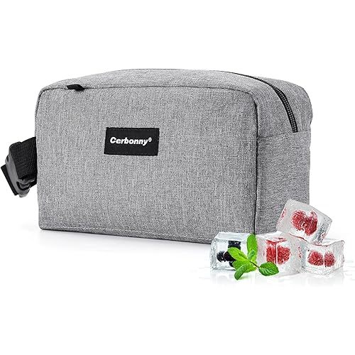 Cerbonny Small Cooler Bag Freezable Lunch Bag for Work School Travel, Leak-proof, Insulated, PVC Free, BPA Free, Waterproof, Easy to Clean