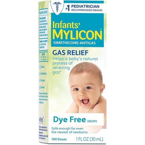 MYLICON Infants Gas Relief Drops for Infants and Babies, Dye Free Formula, 1 Fluid Ounce