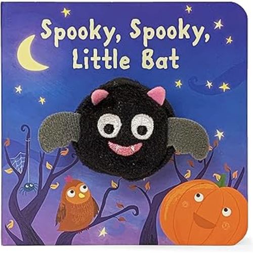 Spooky, Spooky, Little Bat Finger Puppet Halloween Board Book Ages 0-4