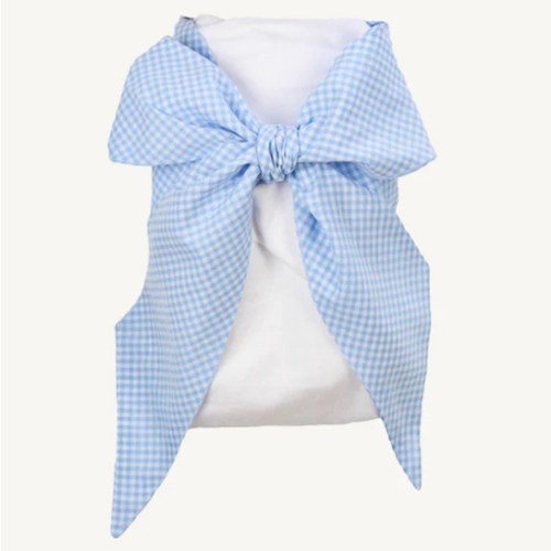 Bow Swaddle ® - Blue Gasparilla Gingham