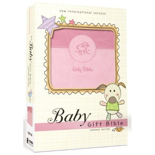 NIV Baby Gift Holy Bible, Leathersoft, Pink, Comfort Print