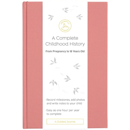A Complete Childhood History: From Pregnancy to 18 Years Old (Dusty Rose, Linen)