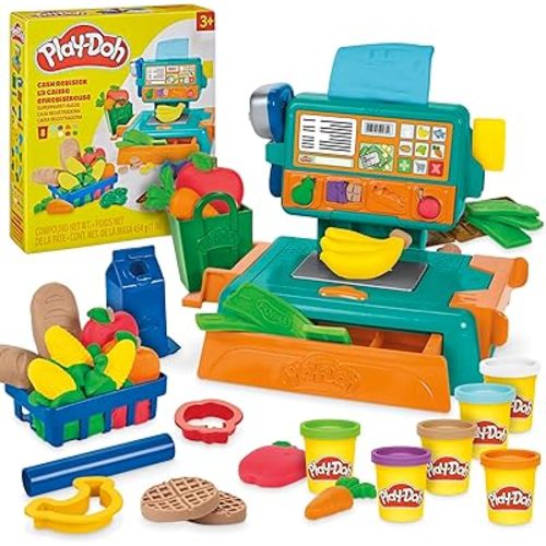 Play-Doh Cash Register Toy, 23 Play Food Accessories, Kids Arts & Crafts 3+ (Amazon Exclusive)