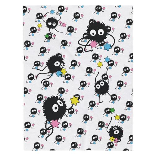 Soot Sprites with Stars | Cozy Throw for Kids | Whimsical Velveteen Plush Blanket |