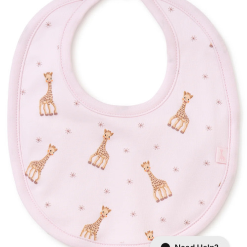 Sophie la girafe Pink Print Bib