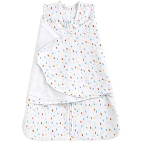 HALO Micro-Fleece Sleepsack Swaddle, 3-Way Adjustable Wearable Blanket, TOG 3.0, Confetti, Newborn, 0-3 Months