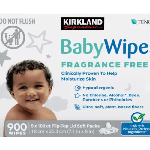 Kirkland Signature Baby Wipes Fragrance Free, 900-count