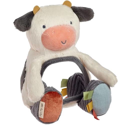 Amazon.com: Itzy Ritzy Sensory Tummy Time Toy Mirror - Features Crinkle & Jingle Sounds, Multiple Textures and Mirror for Self-Discovery, Infant Toy for Ages 0 Months and Up, Cow : Beauty & Personal Care