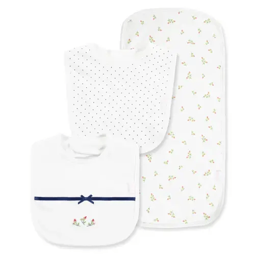 Rosebud Bib & Burp Set