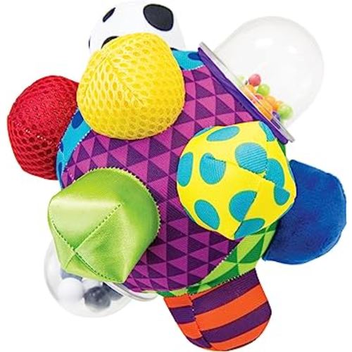 Sassy Developmental Bumpy Ball | Easy to Grasp Bumps Help Develop Motor Skills | for Ages 6 Months and Up | Colors May Vary 5.5 long x 7.5 wide x 8.9 high