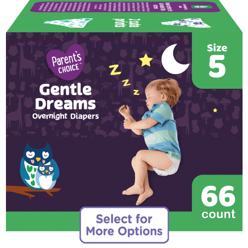 Parent's Choice Gentle Dreams Overnight Diapers Size 5, 66 Count (Select for More Options) HSA/FSA Eligible