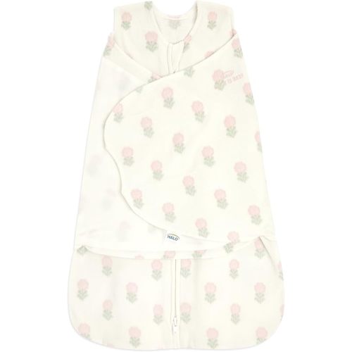HALO Micro-Fleece Sleepsack Swaddle, Block Flower, 3-6 Months