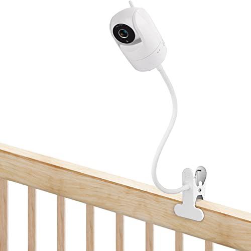 Flexible Clip Mount for Vtech VM901, VM928 and VM919HD, Gooseneck Baby Camera Holder for Crib Without Tools or Wall Damage - White