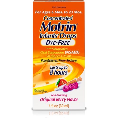 Motrin Infants Concentrated Liquid Medicine Drops with Ibuprofen, Berry, 1 fl. oz
