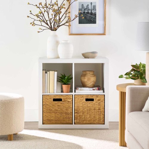 Better Homes & Gardens 4-Cube Storage Organizer, White Texture