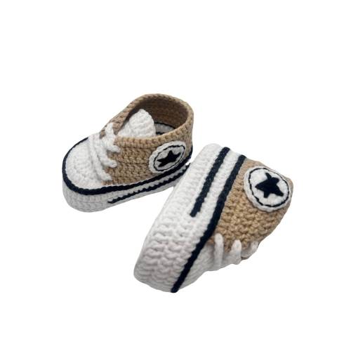 Handmade baby booties like the Converse all-star, Gender Neutral Baby Crib Shoes, Newborn Allstar Sneakers, Christmas Gift, Baby Shower Gift