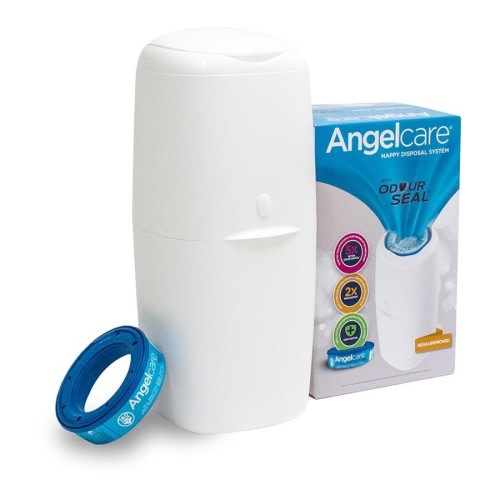 Angelcare Odour Seal Nappy Disposal System/Bin Starter w/ 1 Cassettes Refills