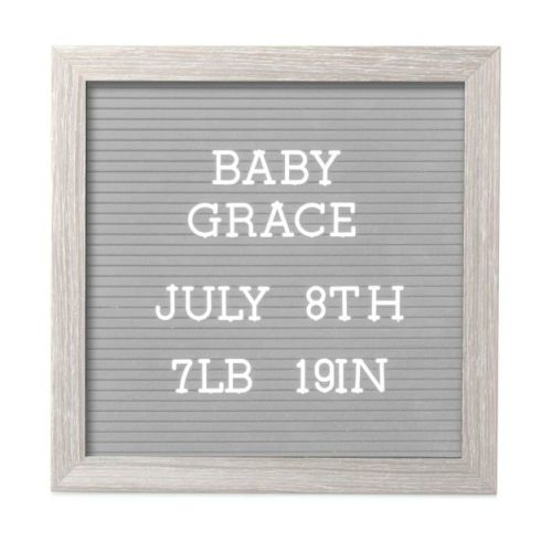 Pearhead 10"x 10" Letterboard Set - Light Gray
