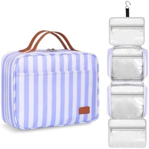 Hanging Travel Toiletry Bag for Women, Portable Toiletry Bag for Travel Size Essentials, Water-resistant Large Travel Makeup Bag with Hook for Toiletries, Cosmetics, Travel Accessories