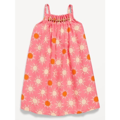 Printed Beaded Cami Dress for Toddler Girls