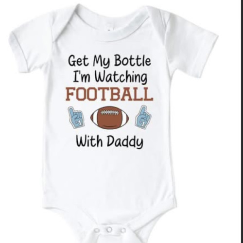 Watching Football Graphic Bodysuit | White