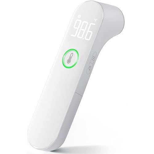 Thermometer for Adults and Kids, Fast Accurate Baby Thermometer with Fever Alarm & Mute Mode, FSA Eligible, Lifetime Support -Take Quick Temperature Easily - White