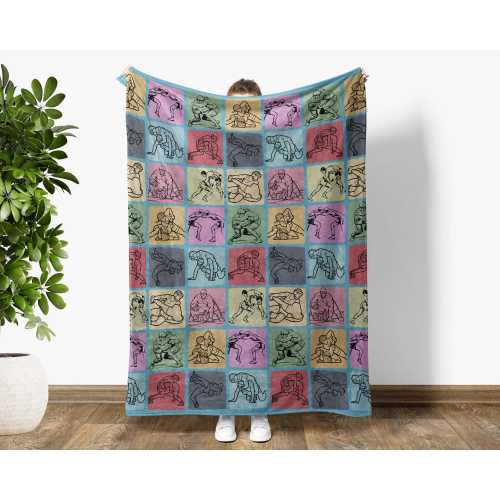 Vintage Wrestling Gift Blanket, Retro Wrestler Lover Throw, Cozy Sports Fleece Blanket, Unique Wrestling Decor, Wrestling Graphic Gift Throw