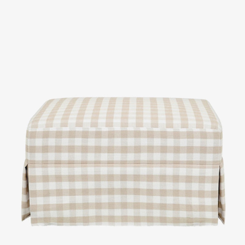 Crawford Gliding Ottoman in Gingham