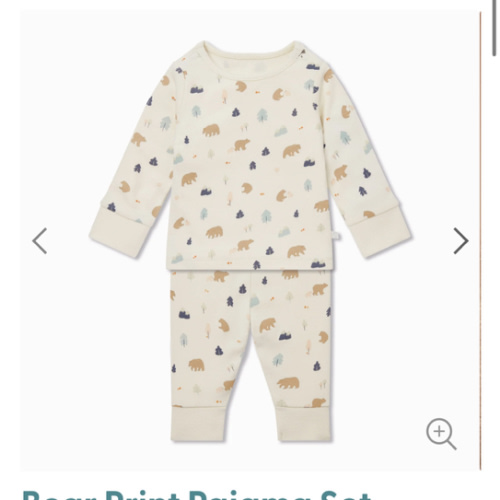 Bear Print Pajama Set | Organic Baby Pajamas Sleep & Play | MORI US