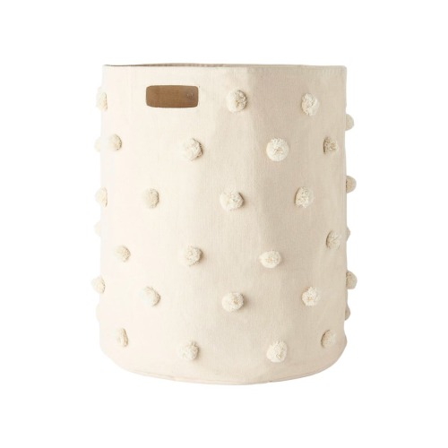 Pompom Canvas Hamper