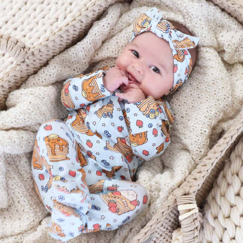 Brunch Buddies Zipper Footie