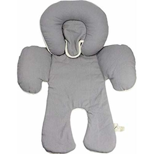 DorDor & GorGor CuddleME Infant Head Support with Organic Cotton, 2-in-1 Reversible, Gray - Grey