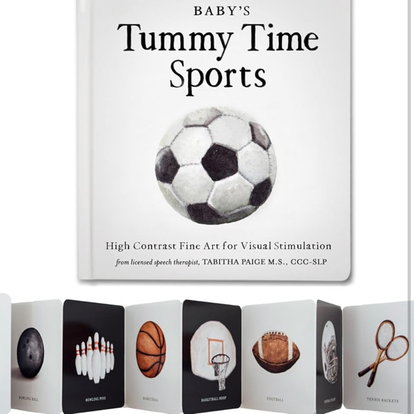 Baby's Tummy Time Sports: High-Contrast Fine Art for Visual Stimulation (Tabitha Paige Children's Book Series)