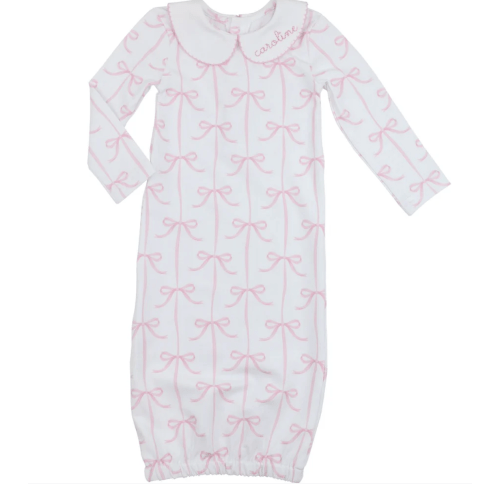 Pink Bow Knit Baby Gown – Cecil & Lou