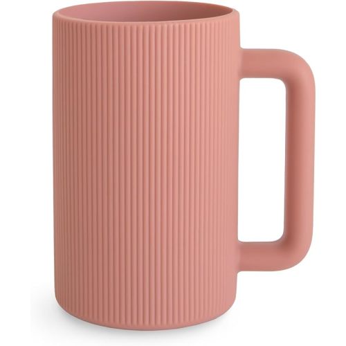 mushie Baby Bath Rinse Cup | 100% Food Grade Silicone | Shampoo & Body Washing Rinser Cup For Kids (Rose)