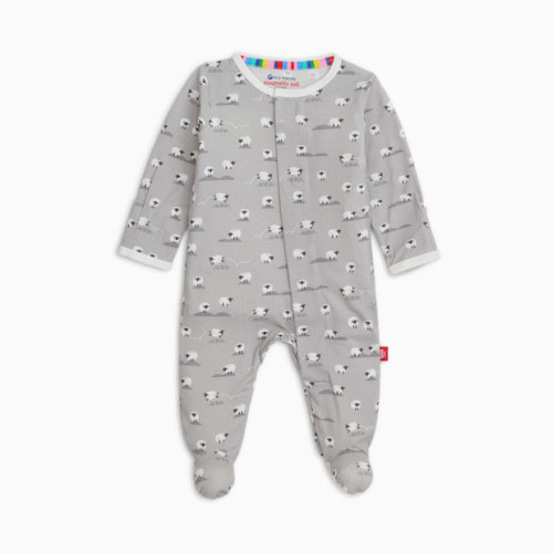Modal Magnetic Footie - Pastel Grey Baa Baa Baby