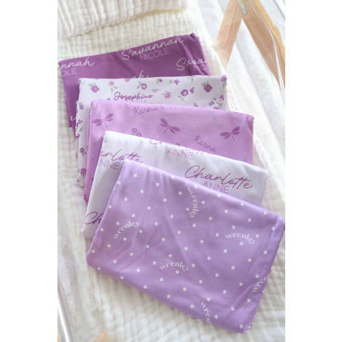 Personalized Swaddle in Pretty In Purple | Caden Lane