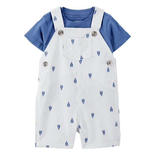 Baby 2-Piece Tee & Sailboat Shortall Set - Carter's | Carter's