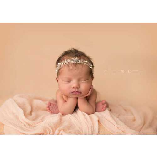 Nora--Newborn Pearl & Mohair headband--Newborn Tieback--Newborn-Child Tieback--Newborn Photography Prop--Newborn Headband