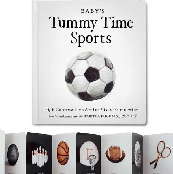 Baby's Tummy Time Sports: High-Contrast Fine Art for Visual Stimulation (Tabitha Paige Children's Book Series)