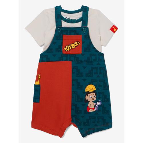 Disney The Emperor's New Groove Kuzco Color Block Infant T-Shirt and Overall Set