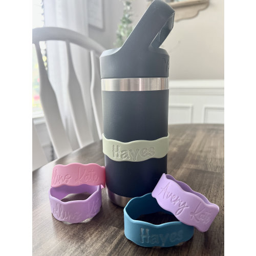 Bottle Bands, Silicone Name Labels, Personalized Water Bottle Bands, Labels for Water Bottles
