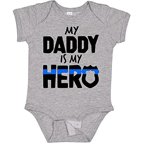 inktastic My Daddy Is My Hero Police Officer Family Baby Bodysuit