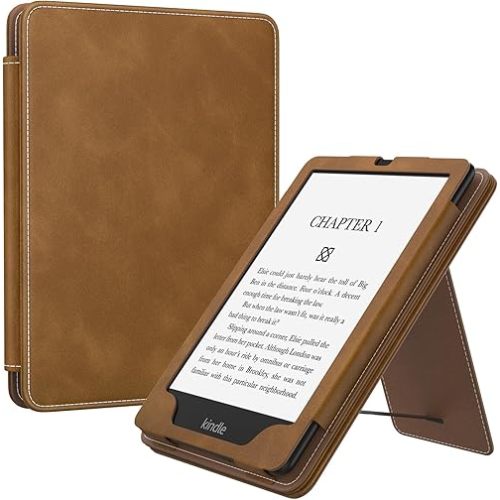 MoKo Case for 6.8" Kindle Paperwhite(11th Generation-2021) and Kindle Paperwhite Signature Edition, Slim PU Shell Cover Case with Auto-Wake/Sleep for Kindle Paperwhite 2021, Brown