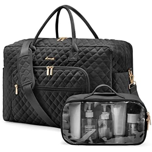 LOVEVOOK Travel Duffle Bag, Weekender Bag for Women with Toiletry Bag Carry on Overnight Bag with Laptop Compartment, Yoga Gym Bag with Wet Pocket Shoe Bag, Hospital Bag for Labor and Delivery