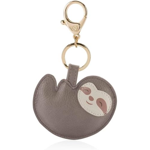 Itzy Ritzy Puffy Diaper Bag Charm, Purse Charm and Keychain; Vegan Leather Charm Features A Durable Hinged Clasp and Modern Puffy Design; Sloth